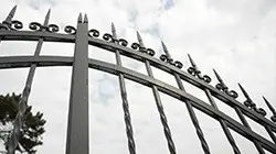 close up photo of an iron gate